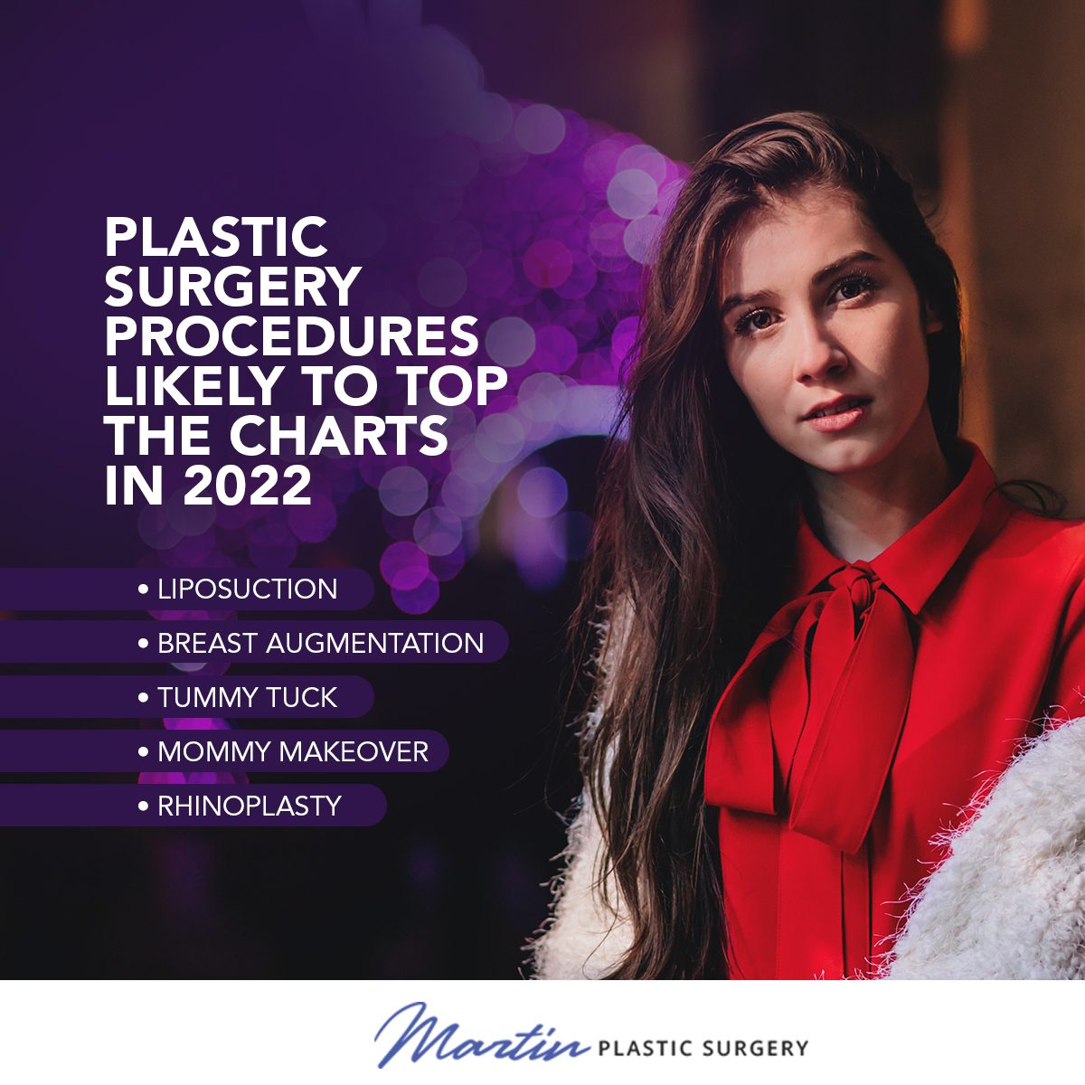 Plastic Surgery Procedures in 2022 - Infographic