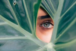 closeup of woman's eye